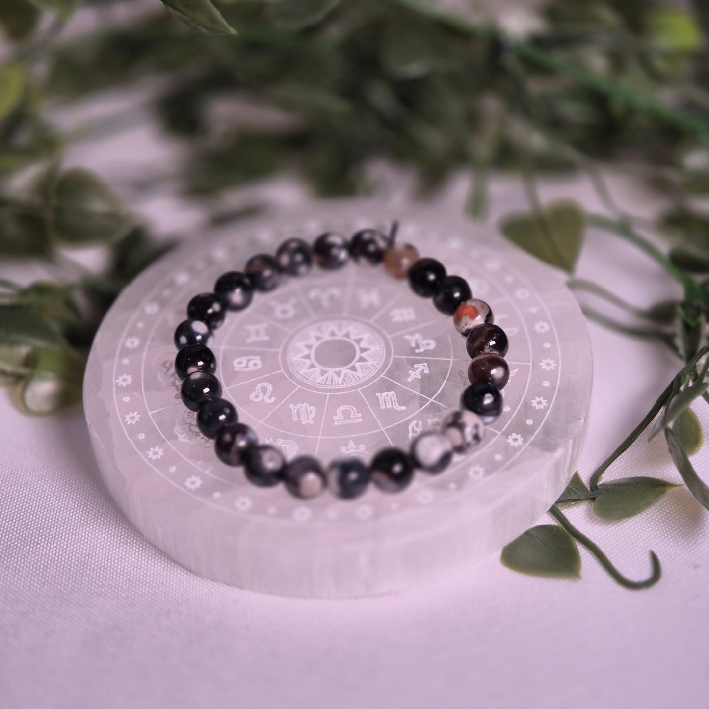 Bracelets en Agate feu Noire - Vitalité et Ancrage émotionnel