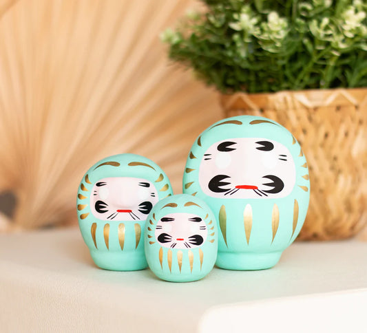 Daruma Turquoise - La figurine japonaise pour la Réussite Scolaire