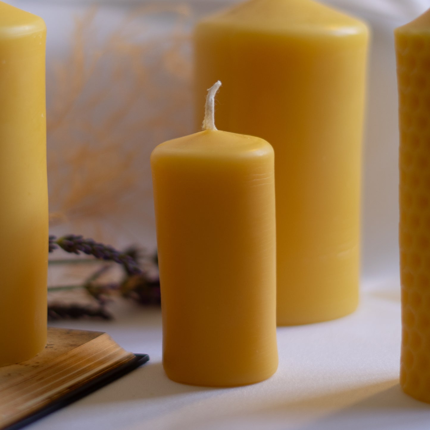 Bougie artisanale en cire d'abeille