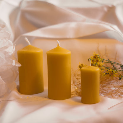 Bougie artisanale en cire d'abeille