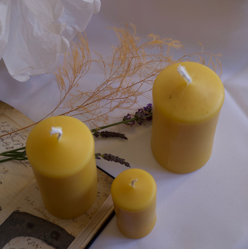 Bougie artisanale en cire d'abeille