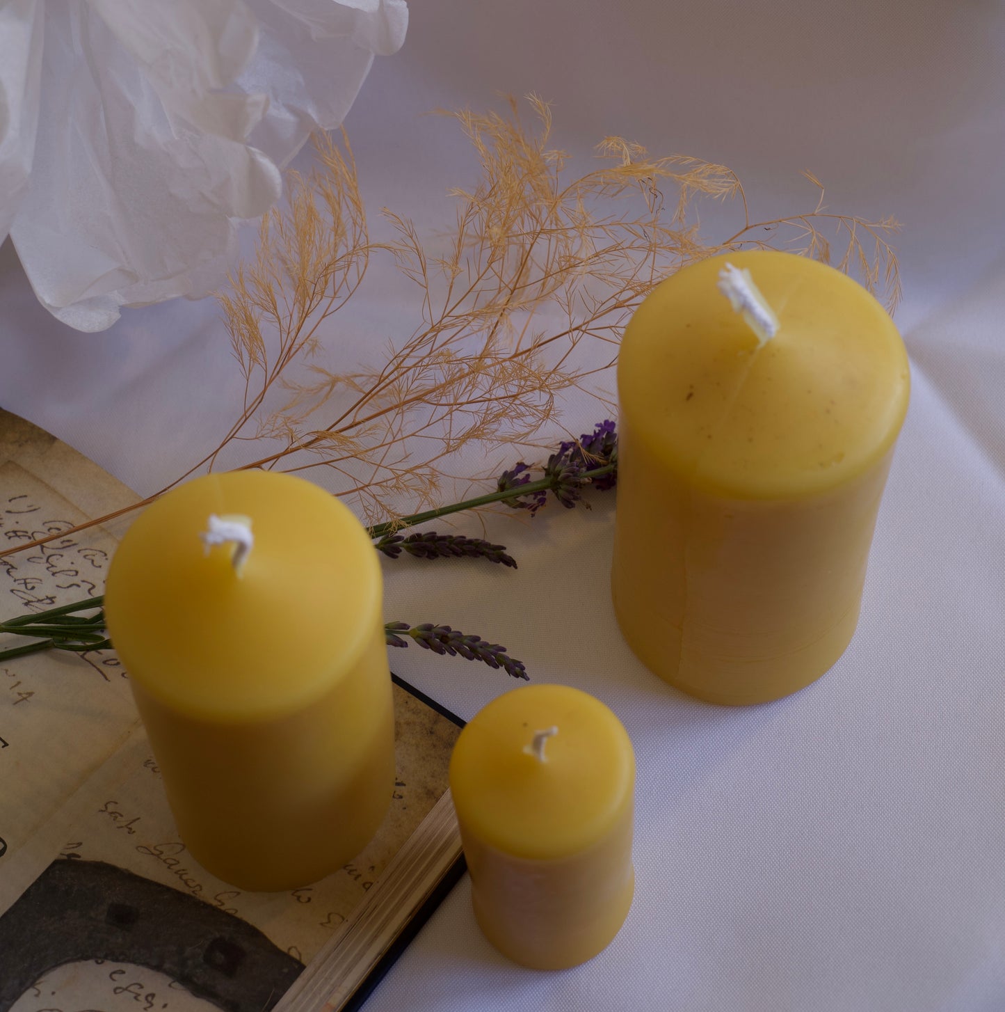 Bougie artisanale en cire d'abeille