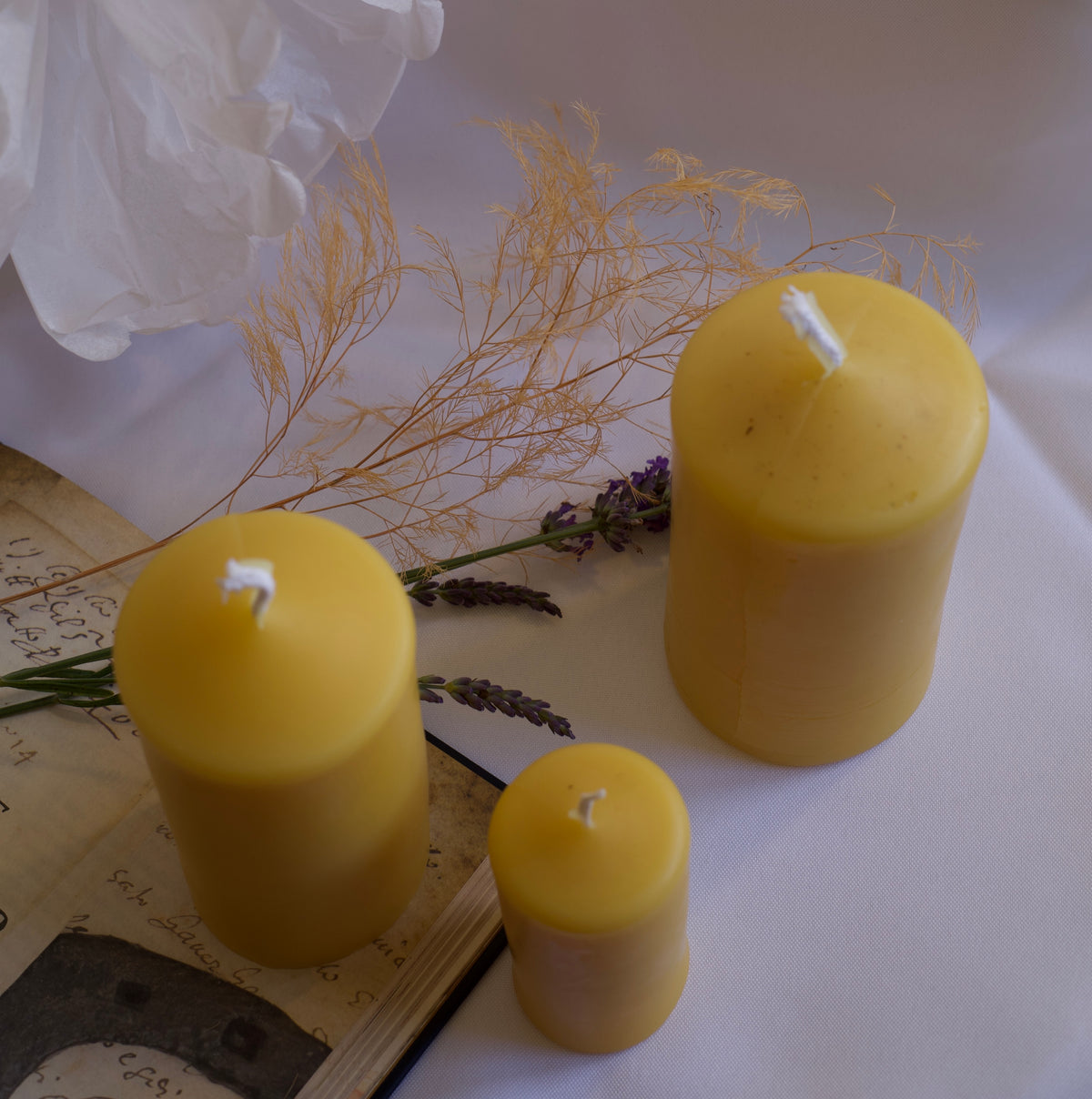 Bougie artisanale en cire d'abeille