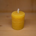 Bougie artisanale en cire d'abeille - modèle "Torsade"