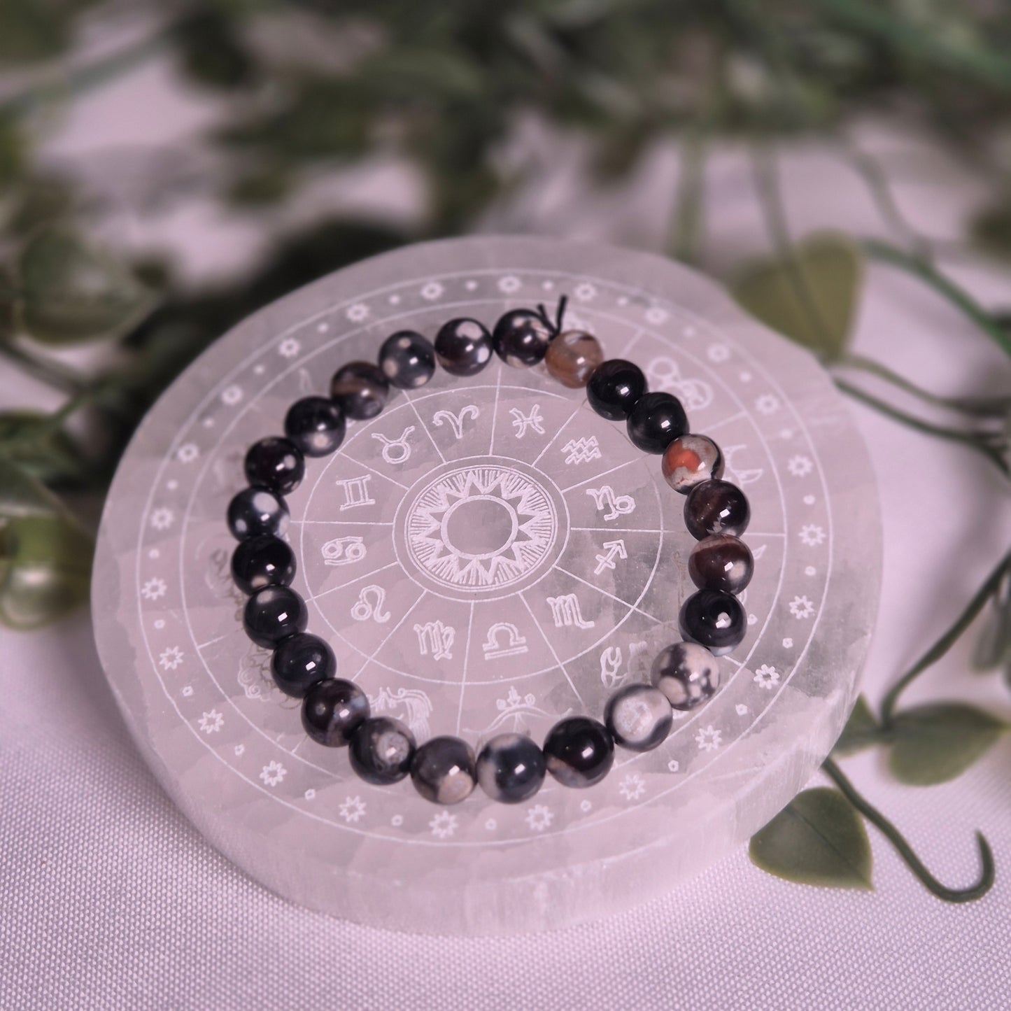 Bracelets en Agate feu Noire - Vitalité et Ancrage émotionnel