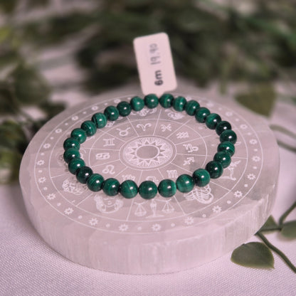 Bracelet en Malachite - Système immunitaire et Harmonie