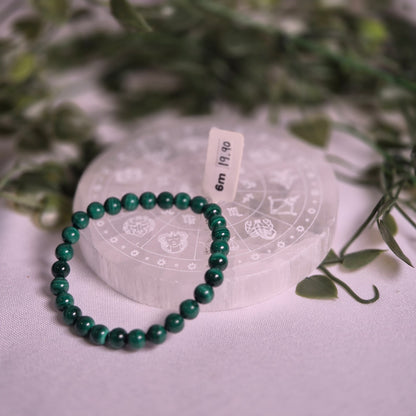 Bracelet en Malachite - Système immunitaire et Harmonie